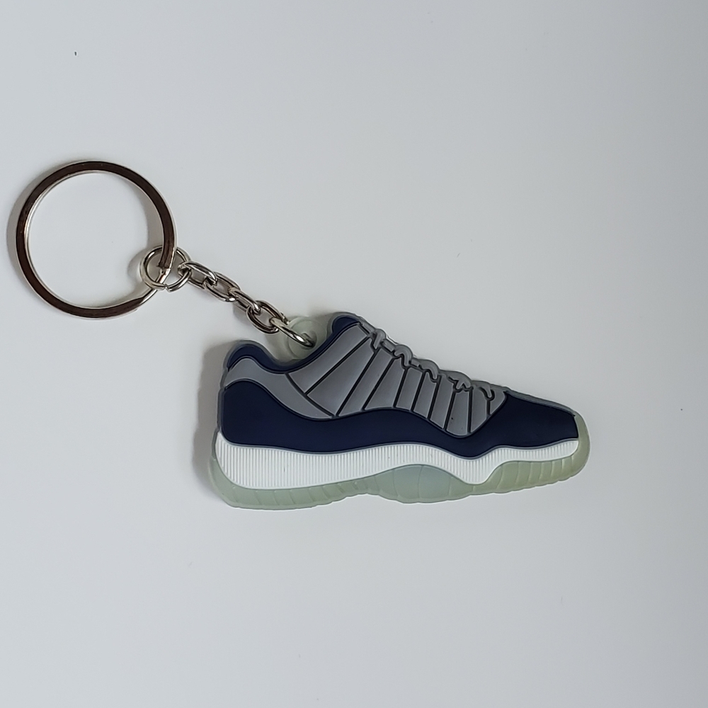Jordan 11 Shoe Low Rubber Keychain.